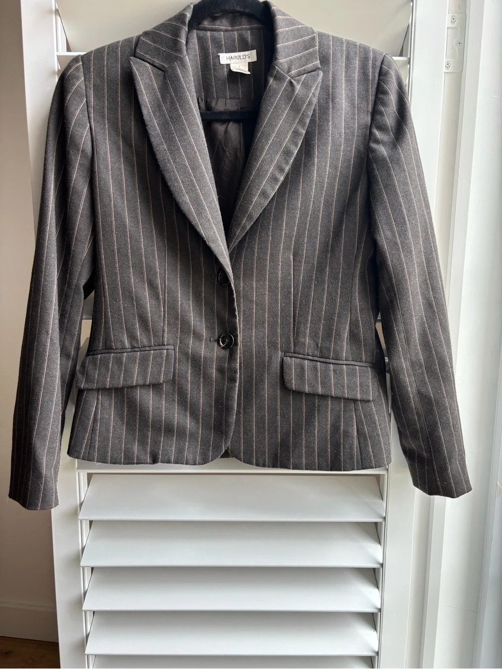 Vintage Harold's dark brown Blazer with Light Brown Pinstripes